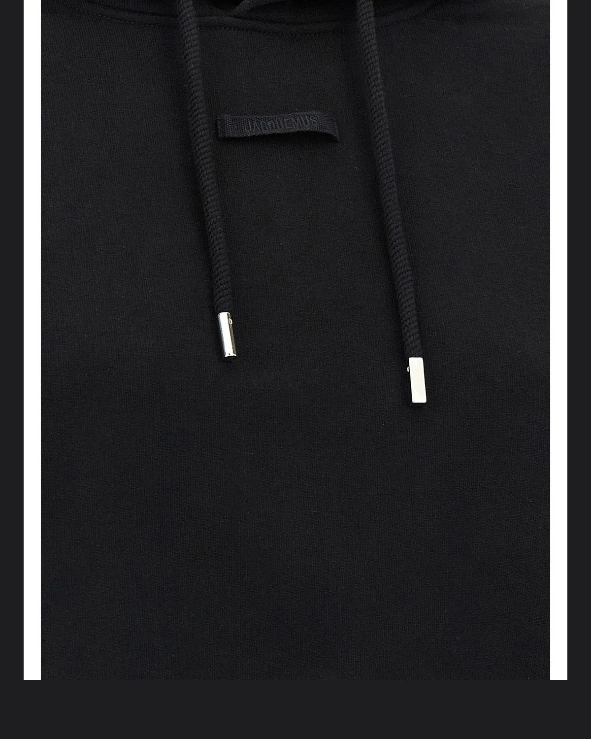 Black Cotton Hoodie 