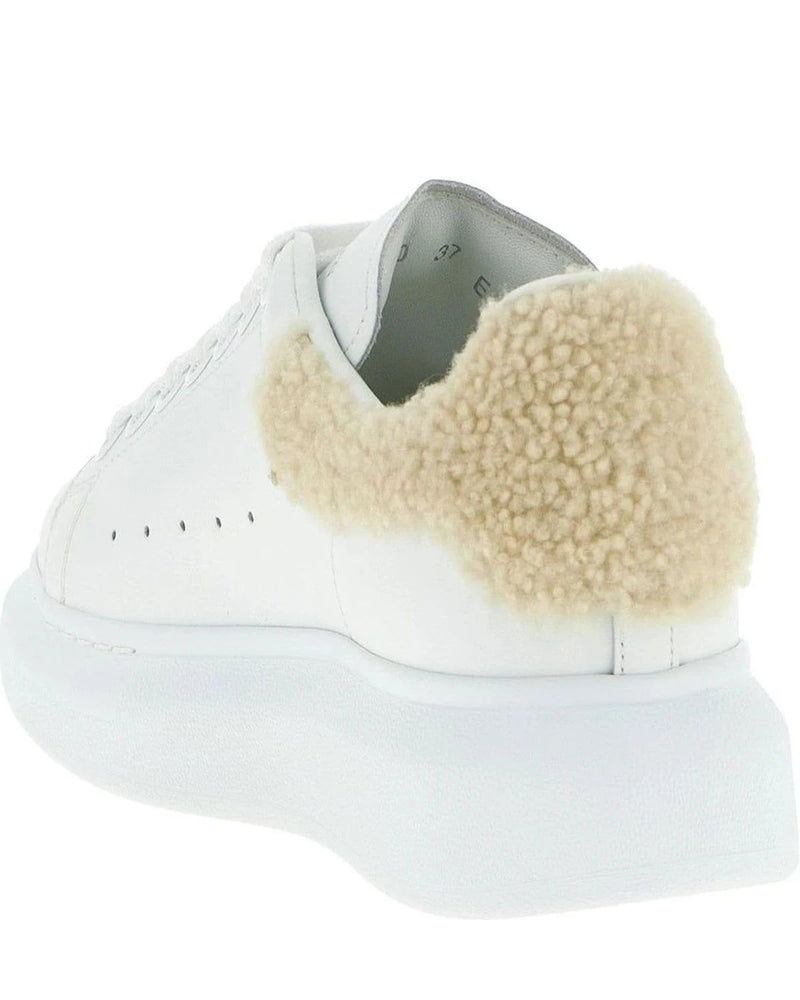 Alexander McQueen Sneakers in beige, Calfskin Leather — view 3