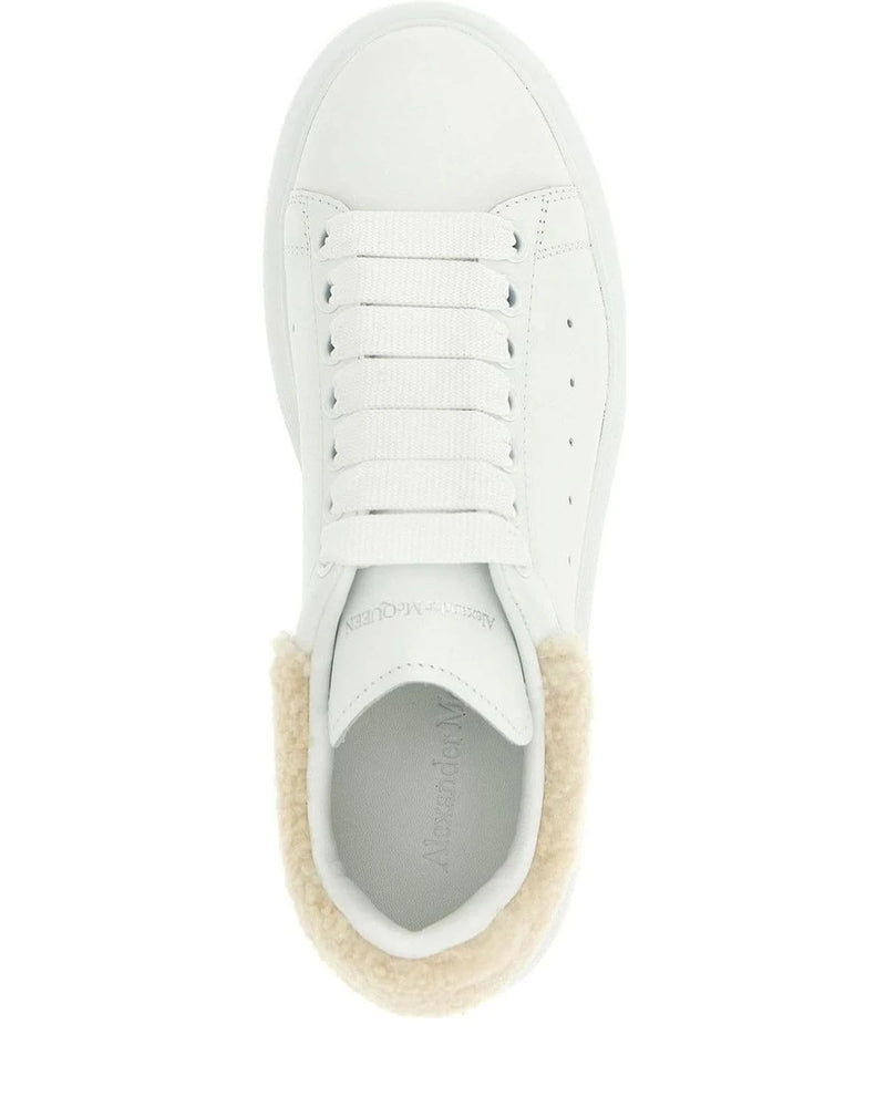 Alexander McQueen Sneakers in beige, Calfskin Leather — view 4