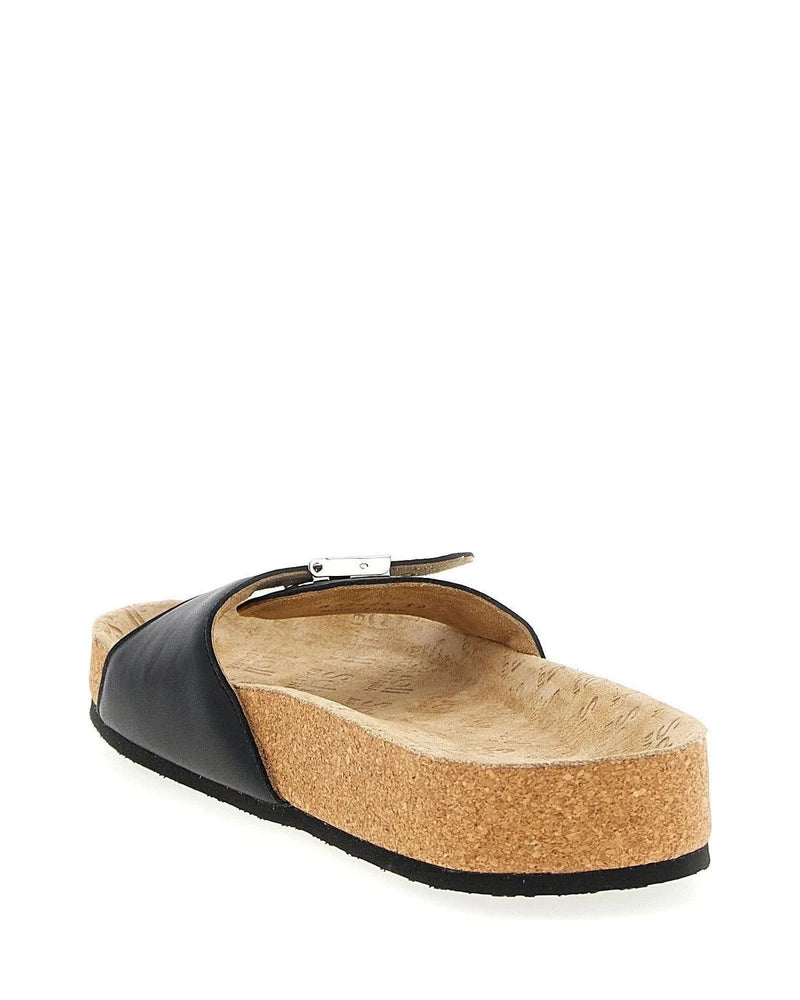 Balenciaga Slides in black, Calfskin Leather — view 3