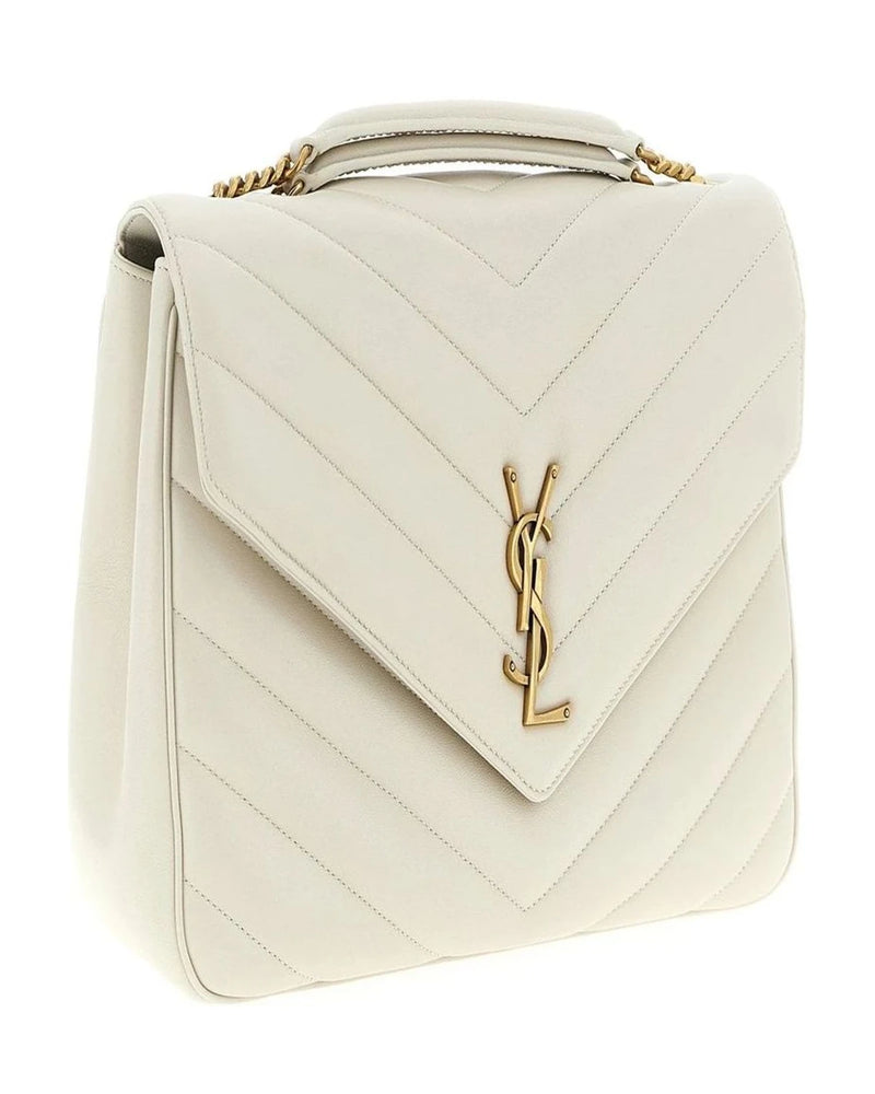 Saint Laurent Shoulder Bag in beige, Lamb Leather — view 3