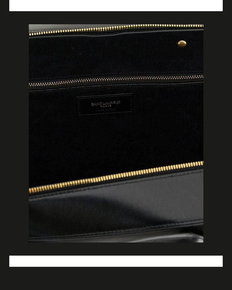 Saint Laurent Satchel Bag in black, Calfskin Leather — view 4