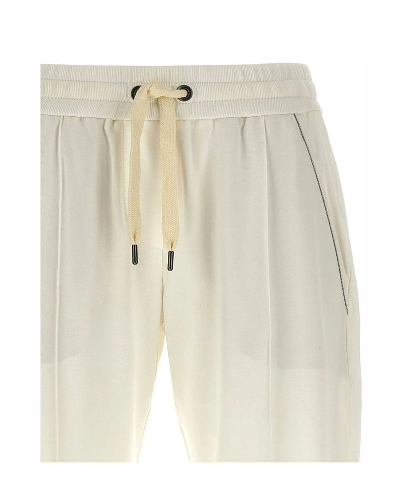 Brunello Cucinelli Jogger in white, Cotton — view 3
