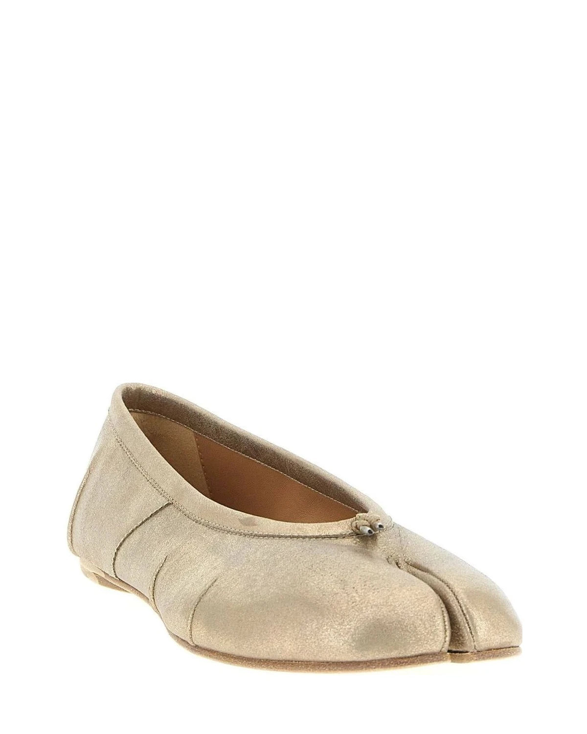 Maison Margiela Flats in gold, Goat Cashmere — view 2