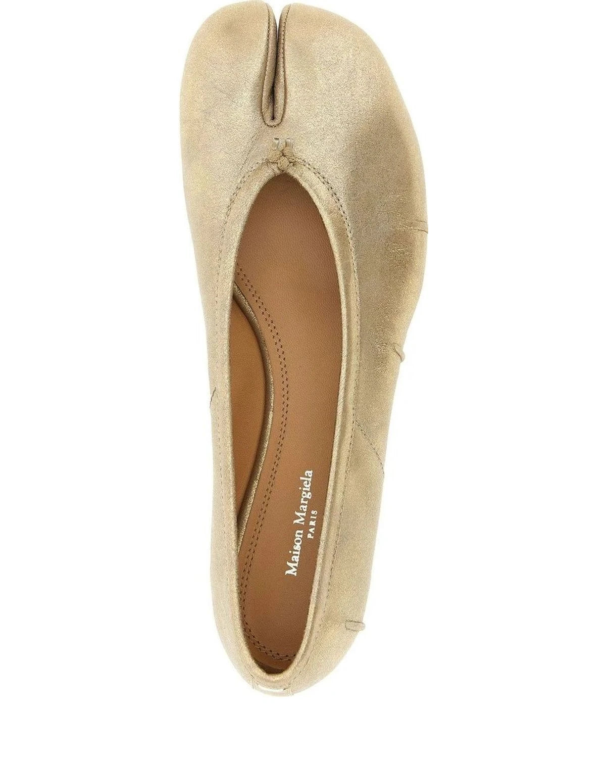 Maison Margiela Flats in gold, Goat Cashmere — view 4