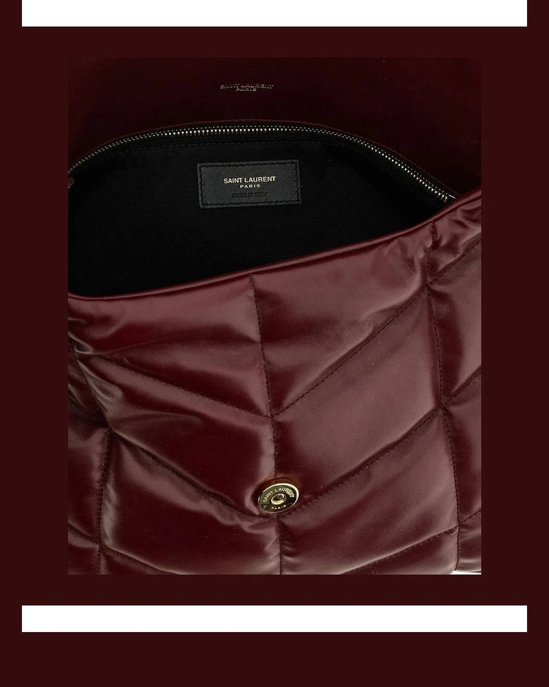 Saint Laurent Shoulder Bag in red, Calfskin Leather — view 4