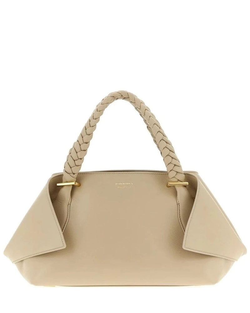 Ferragamo Satchel Bag in gray, Calfskin Leather