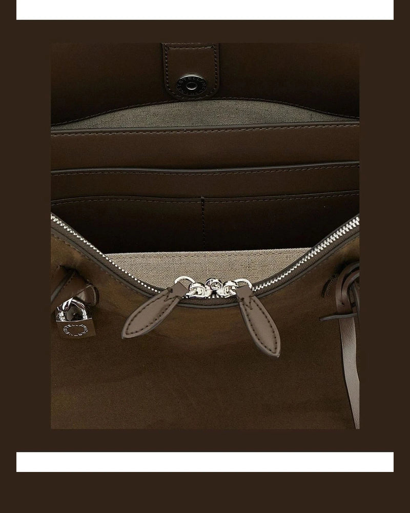 Stella McCartney Satchel Bag in brown, True Hemp — view 4