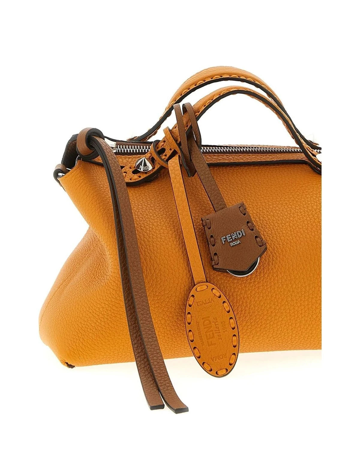 Fendi Satchel Bag in brown, Calfskin Leather — view 3