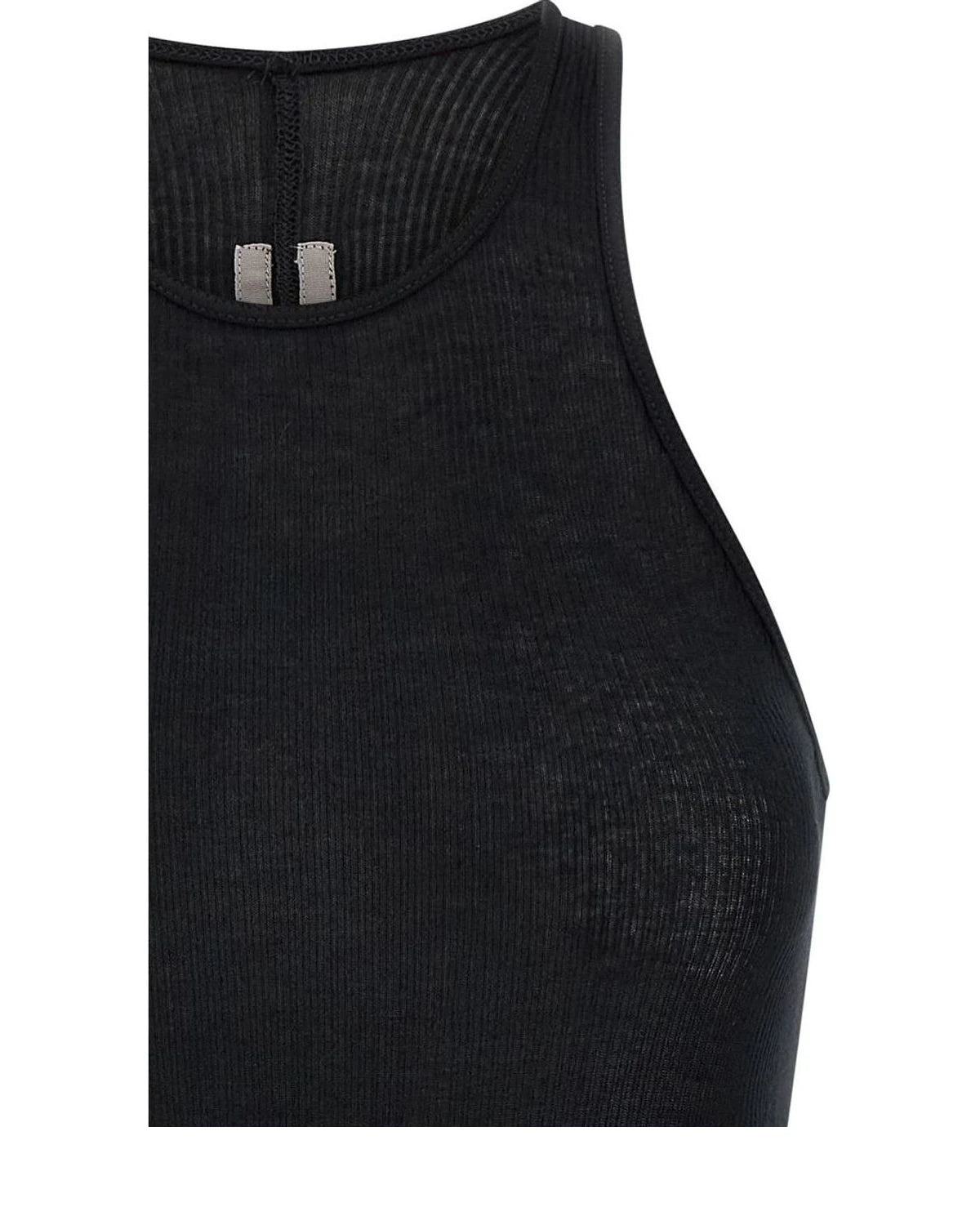 Black Viscose Tank Tops 