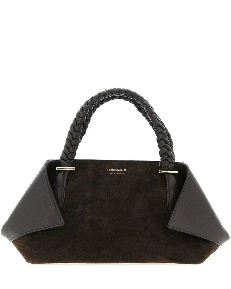 Ferragamo Satchel Bag in brown, Goat Leather