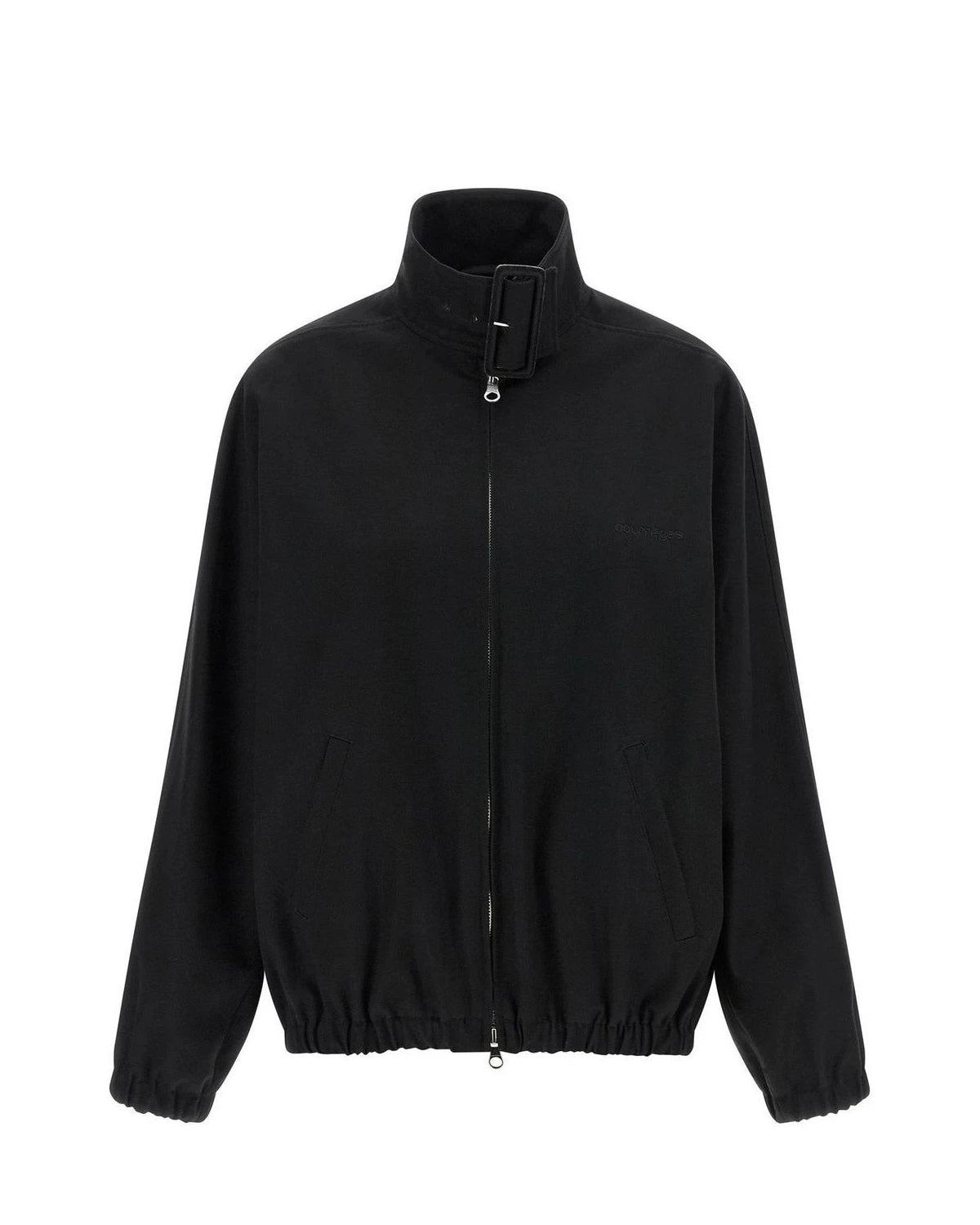 Courrèges Bomber Jacket in black, Cotton