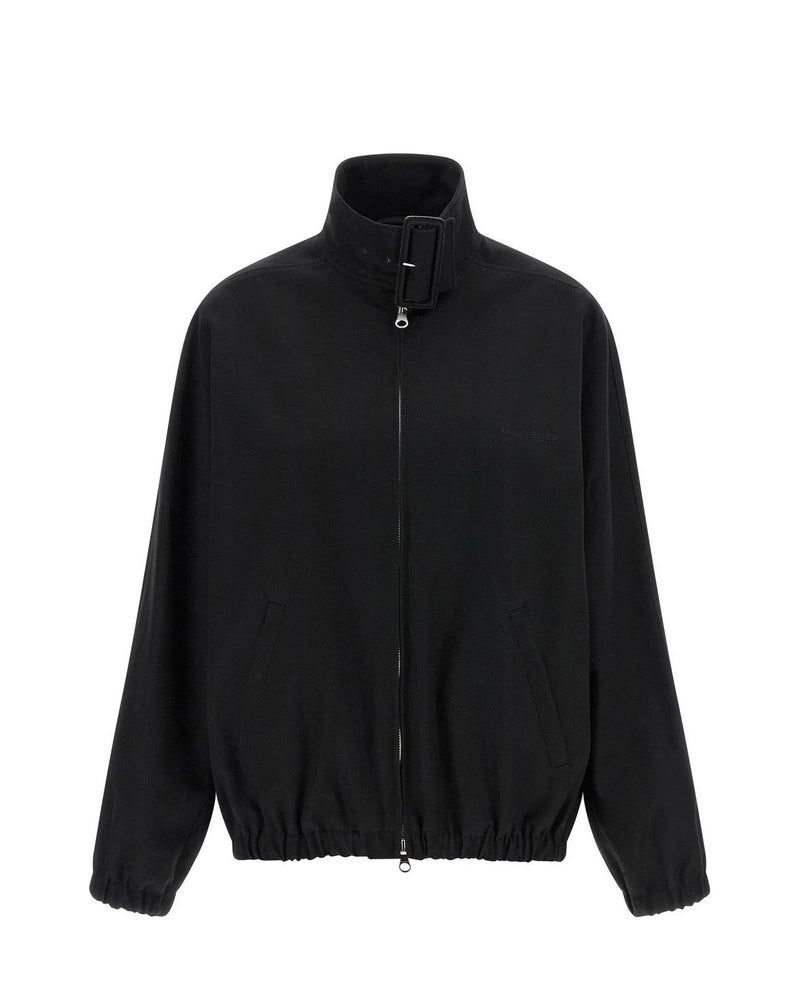 Courrèges Bomber Jacket in black, Cotton