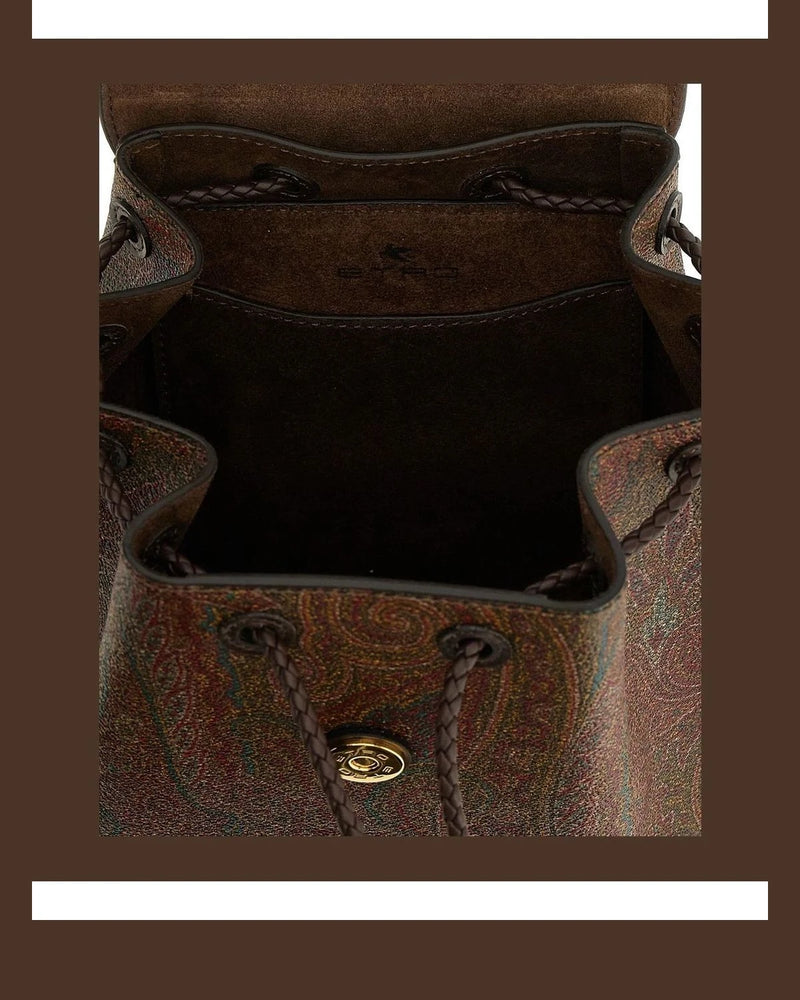 Etro Backpack Handbag in multicolor, Cotton — view 4