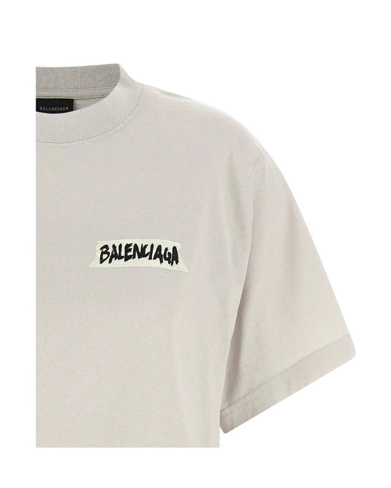Balenciaga T-Shirt in gray, Cotton — view 3