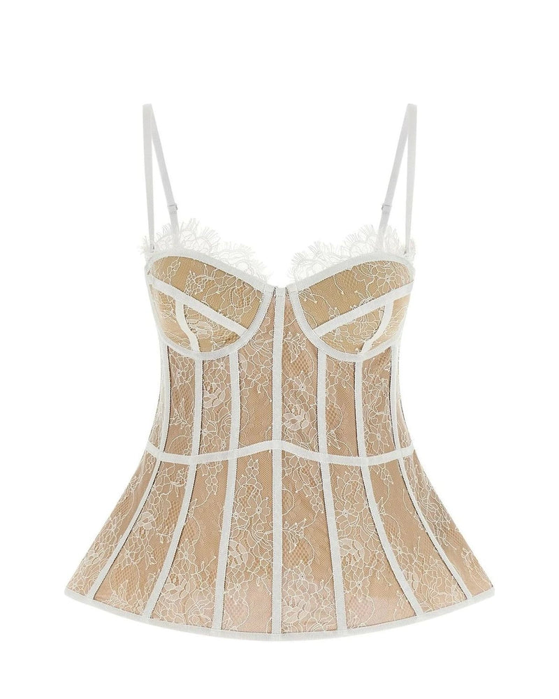 Giuseppe Di Morabito Corset Top in white, Polyamide