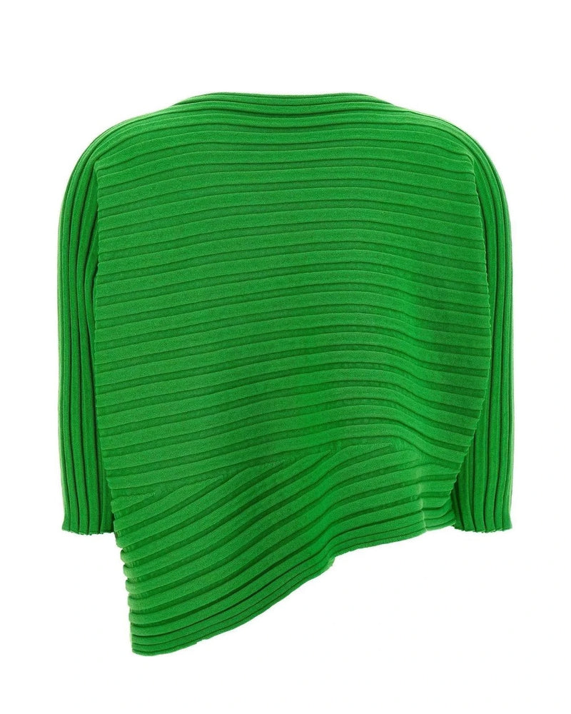 Issey Miyake Sweater in green, Cotton — view 2