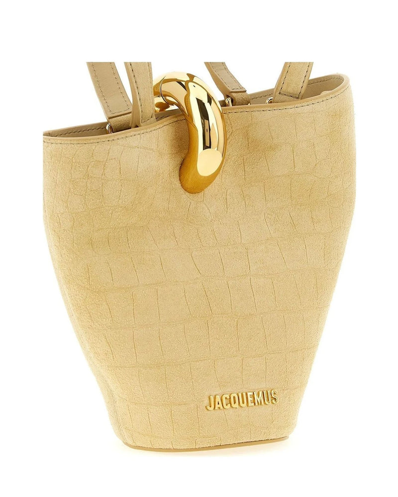 Jacquemus Bucket Bag in beige, Calfskin Leather — view 3