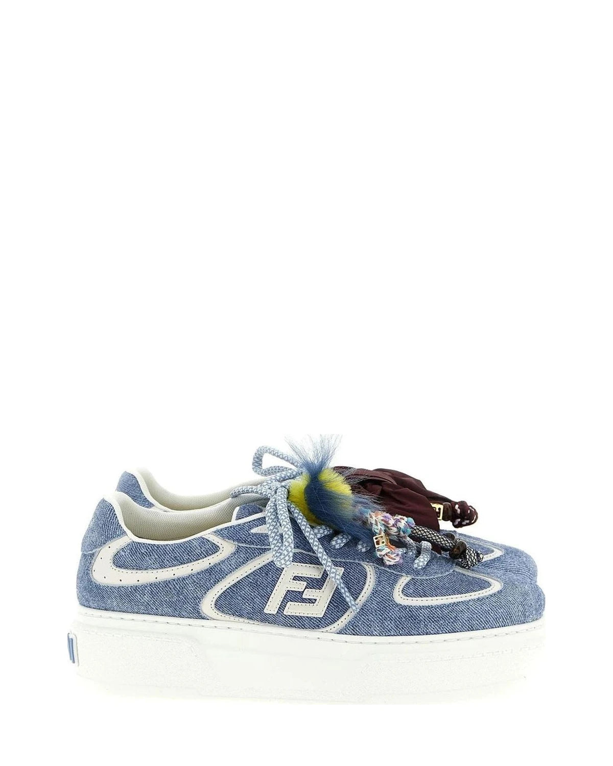 Fendi Sneakers in blue, Calfskin Leather