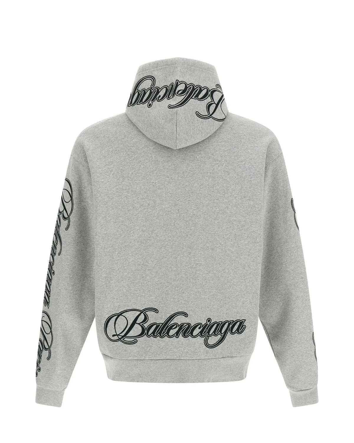Balenciaga Hoodie in gray, Cotton — view 2