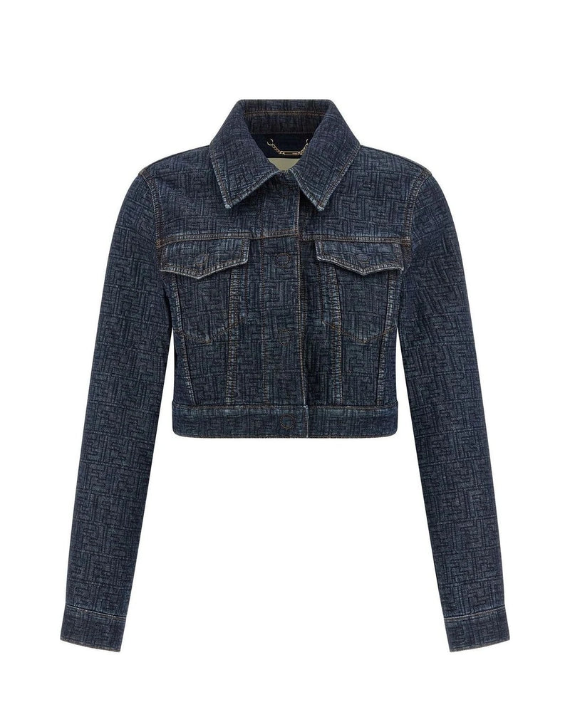 Fendi Trucker Jacket in blue, Cotton