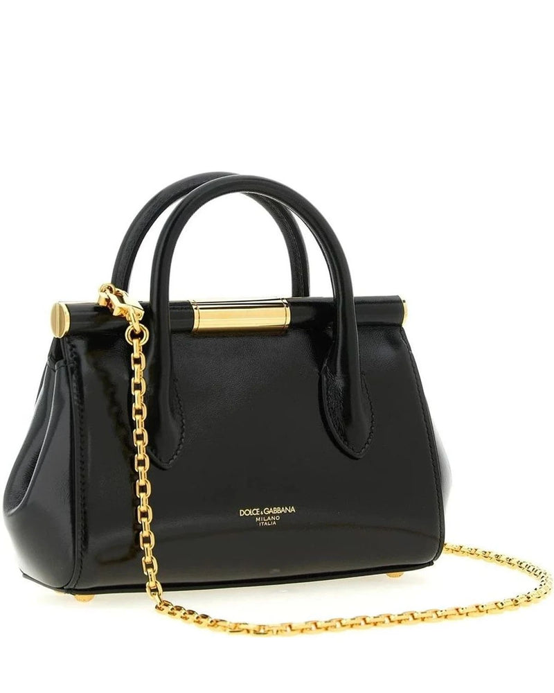 Dolce & Gabbana Satchel Bag in black, Calfskin Leather — view 2