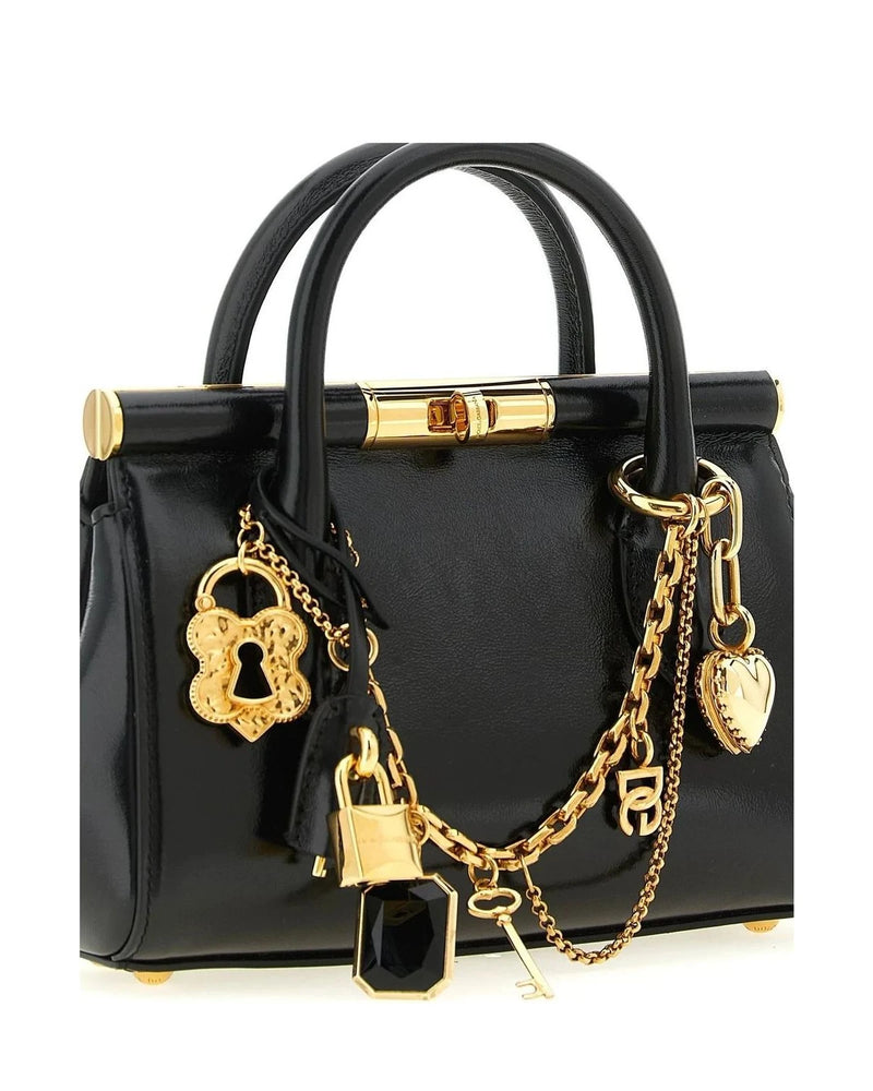 Dolce & Gabbana Satchel Bag in black, Calfskin Leather — view 3