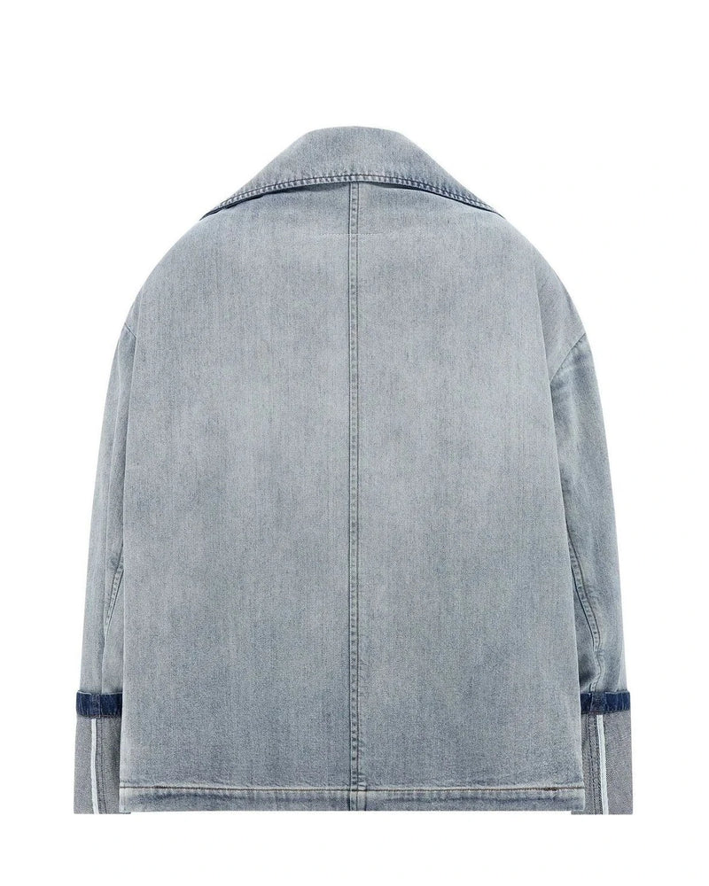 MM6 Maison Margiela Trucker Jacket in blue, Cotton — view 2