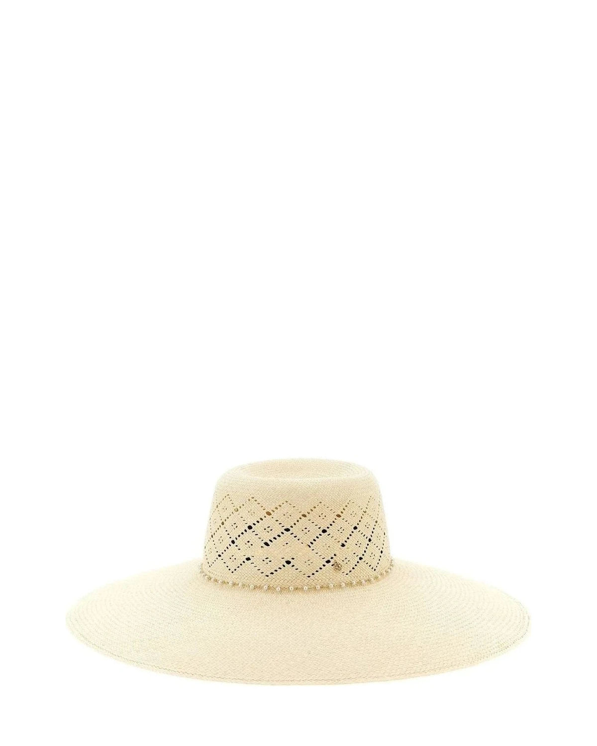 Maison Michel Sun Hat in beige — view 2