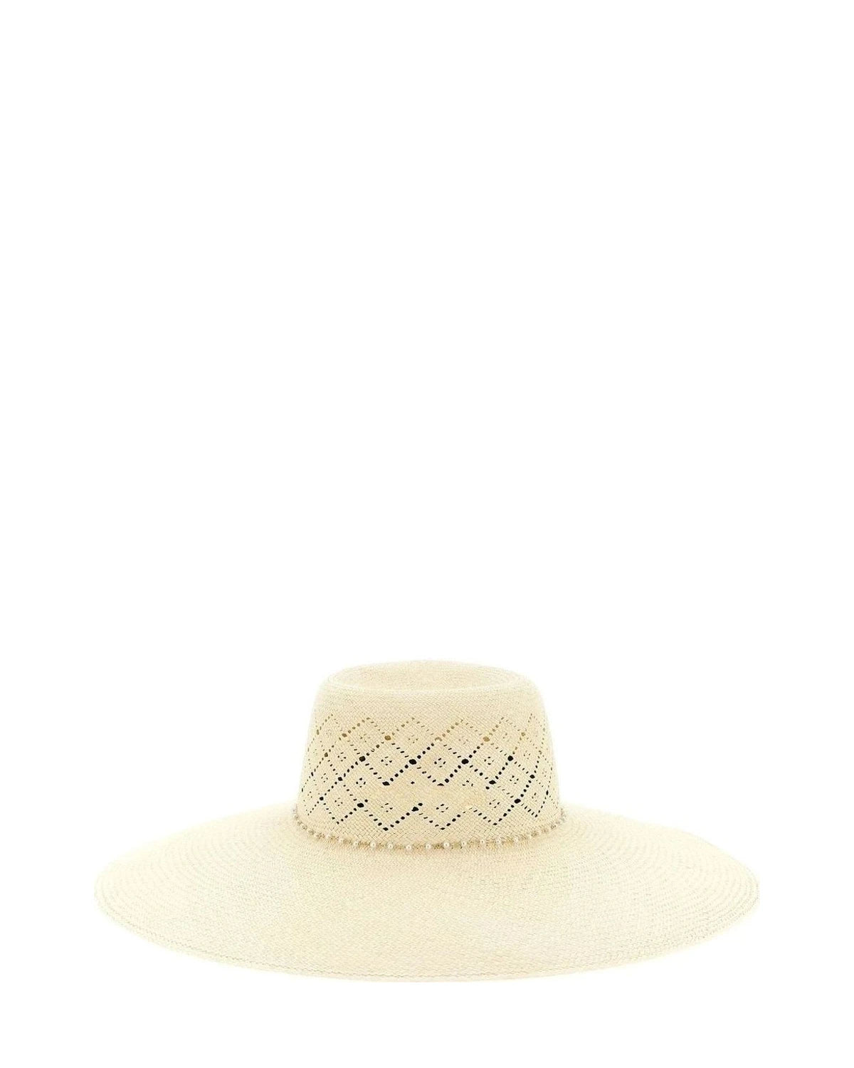 Maison Michel Sun Hat in beige — view 3