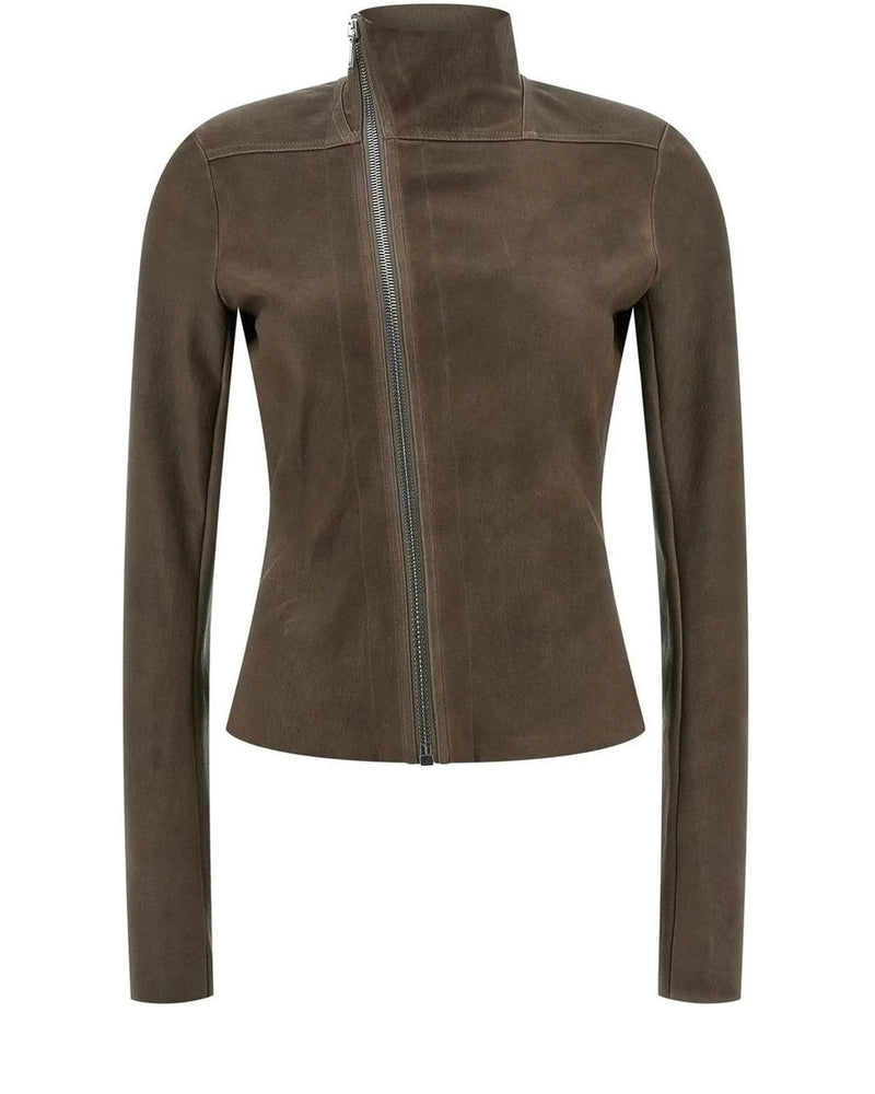 Rick Owens Trucker Jacket in brown, Leather