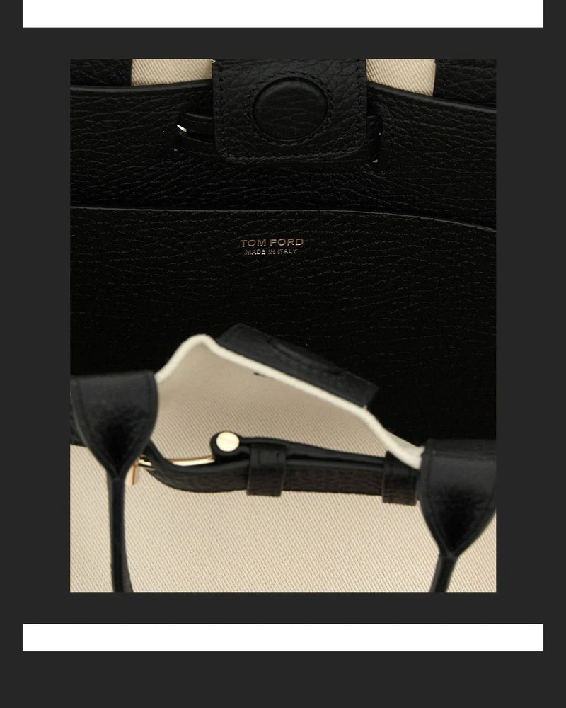 Tom Ford Satchel Bag in beige, Cotton — view 4