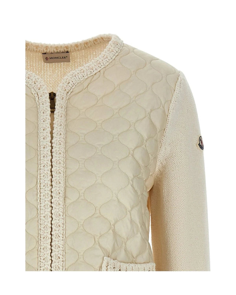 Moncler Cardigan in beige, Cotton — view 3