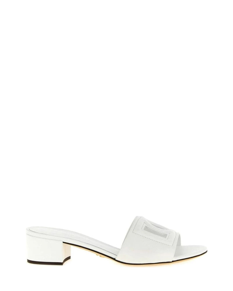 Dolce & Gabbana Slippers in white, Calfskin Leather