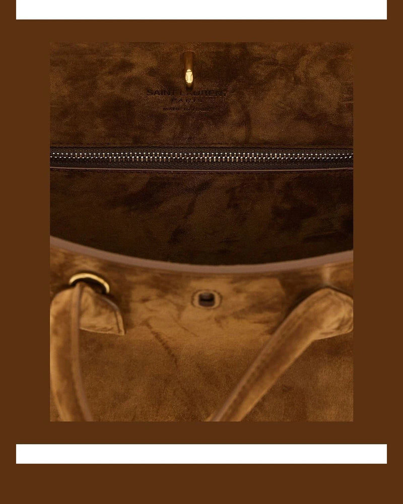 Saint Laurent Satchel Bag in brown, Calfskin Leather — view 5