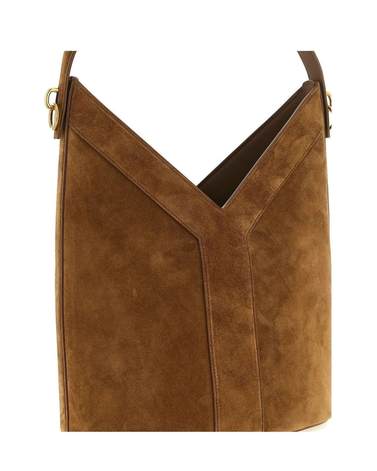 Saint Laurent Hobo Bag in brown, Calfskin Leather — view 3
