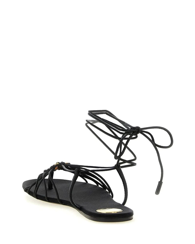 Saint Laurent Sandals in black, Lamb Leather — view 3