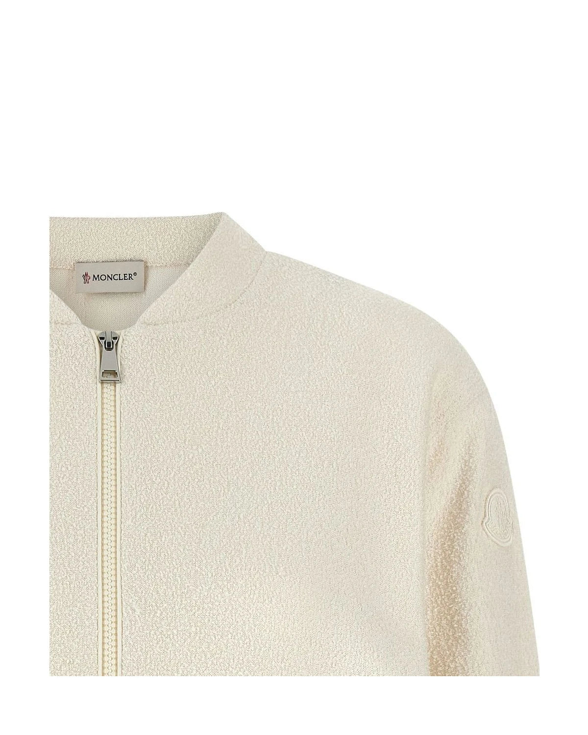 White Polyester Cardigan 