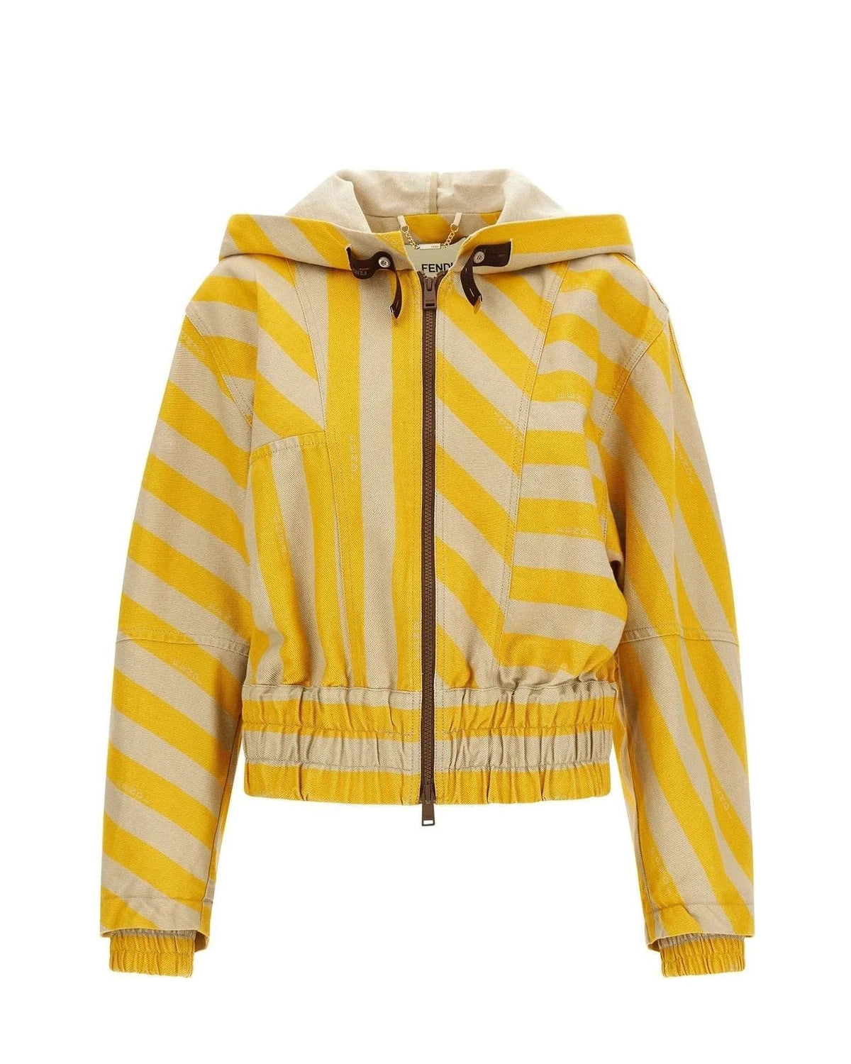 Fendi Bomber Jacket in yellow, Cotton
