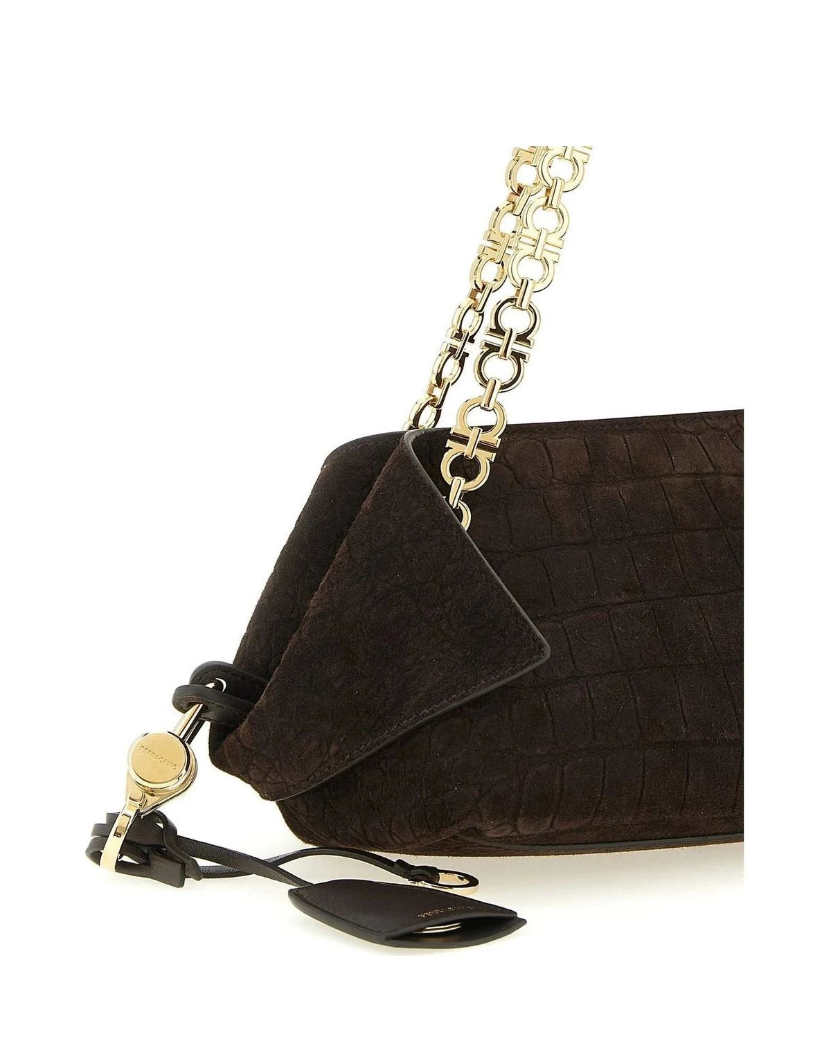 Ferragamo Shoulder Bag in brown, Goat Leather — view 3
