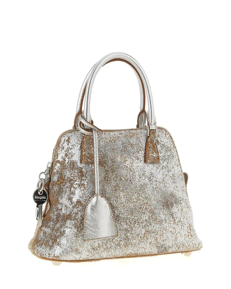Maison Margiela Satchel Bag in silver, Sheepskin Leather — view 3