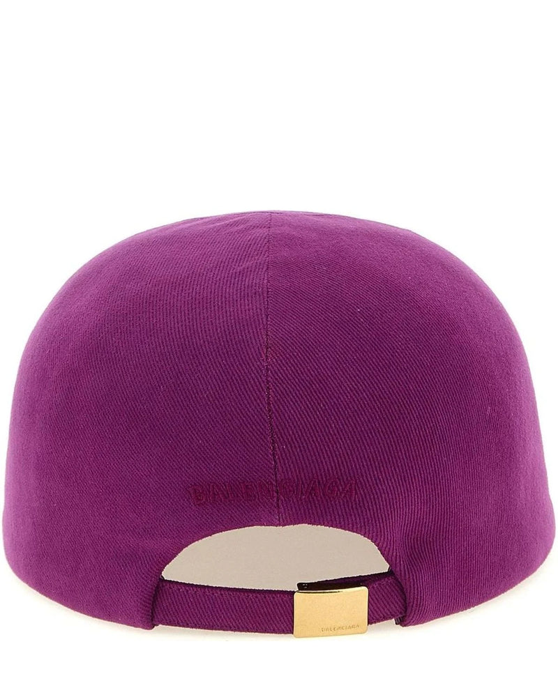 Balenciaga Baseball Cap in purple, Cotton — view 3