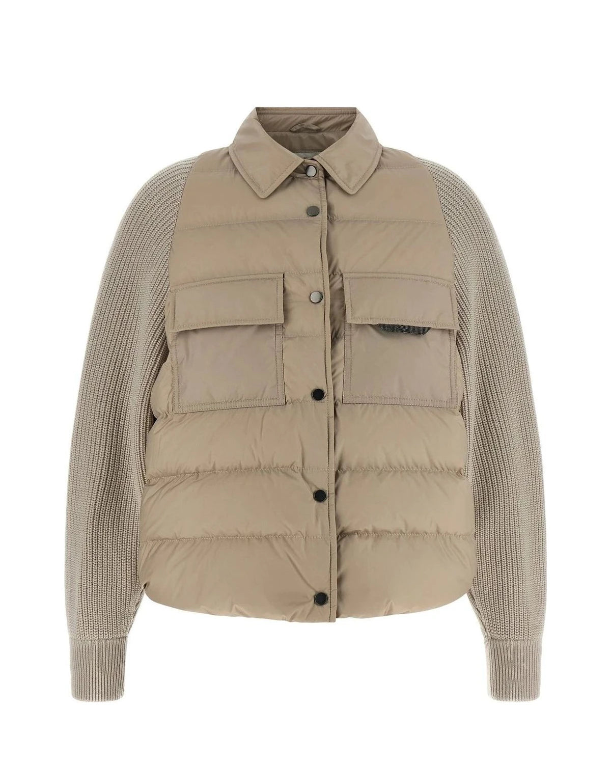 Brunello Cucinelli Puffer Jacket in beige, Polyester