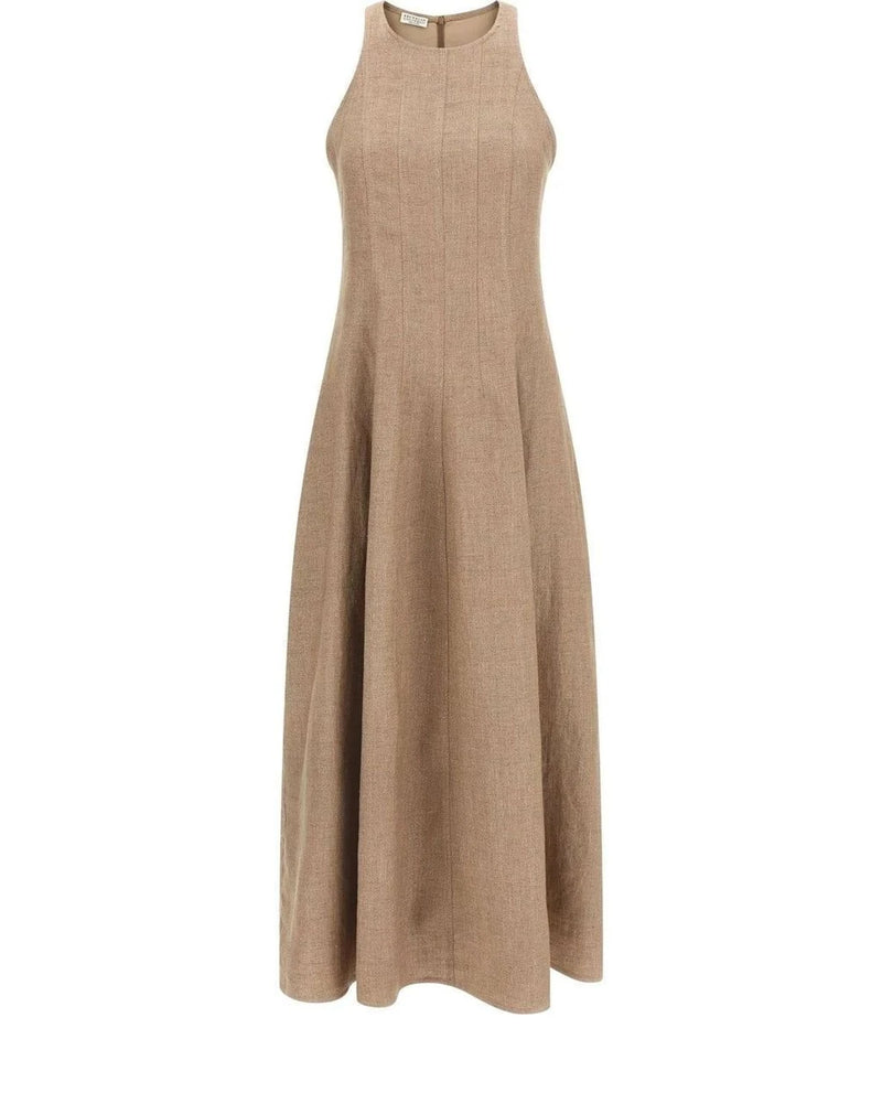 Brunello Cucinelli Dresse in beige, Linen