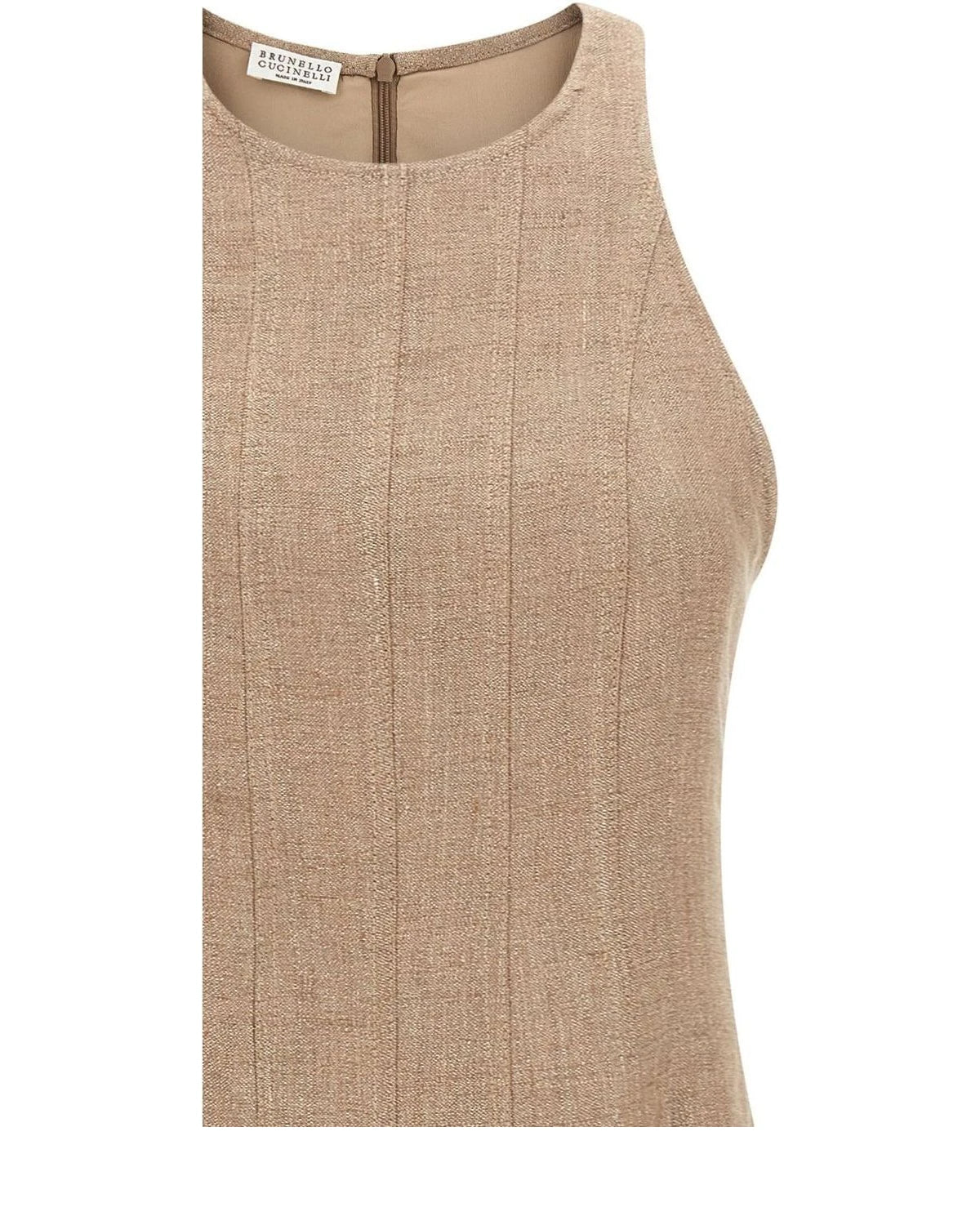 Beige Linen Long Dress 