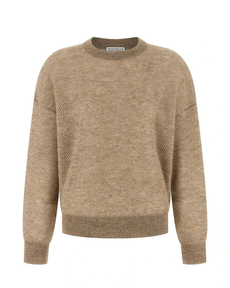 Brunello Cucinelli Sweater in beige, Mohair Wool