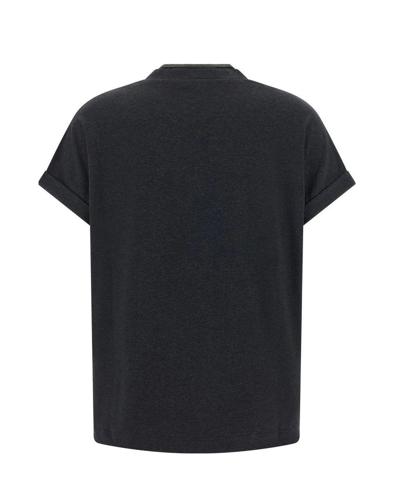 Brunello Cucinelli T-Shirt in gray, Cotton — view 2