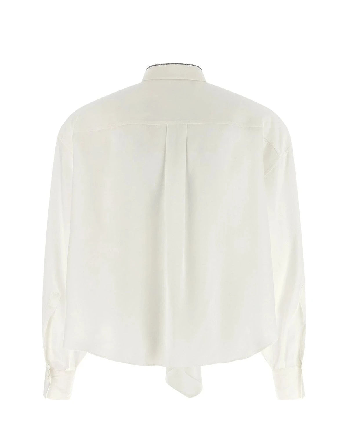 Brunello Cucinelli Blouse in white, Silk — view 2