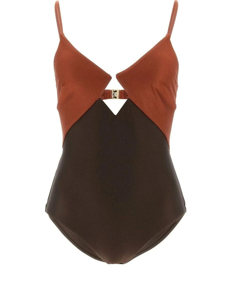 Zimmermann One-Piece Swimsuit in brown, Polyamide