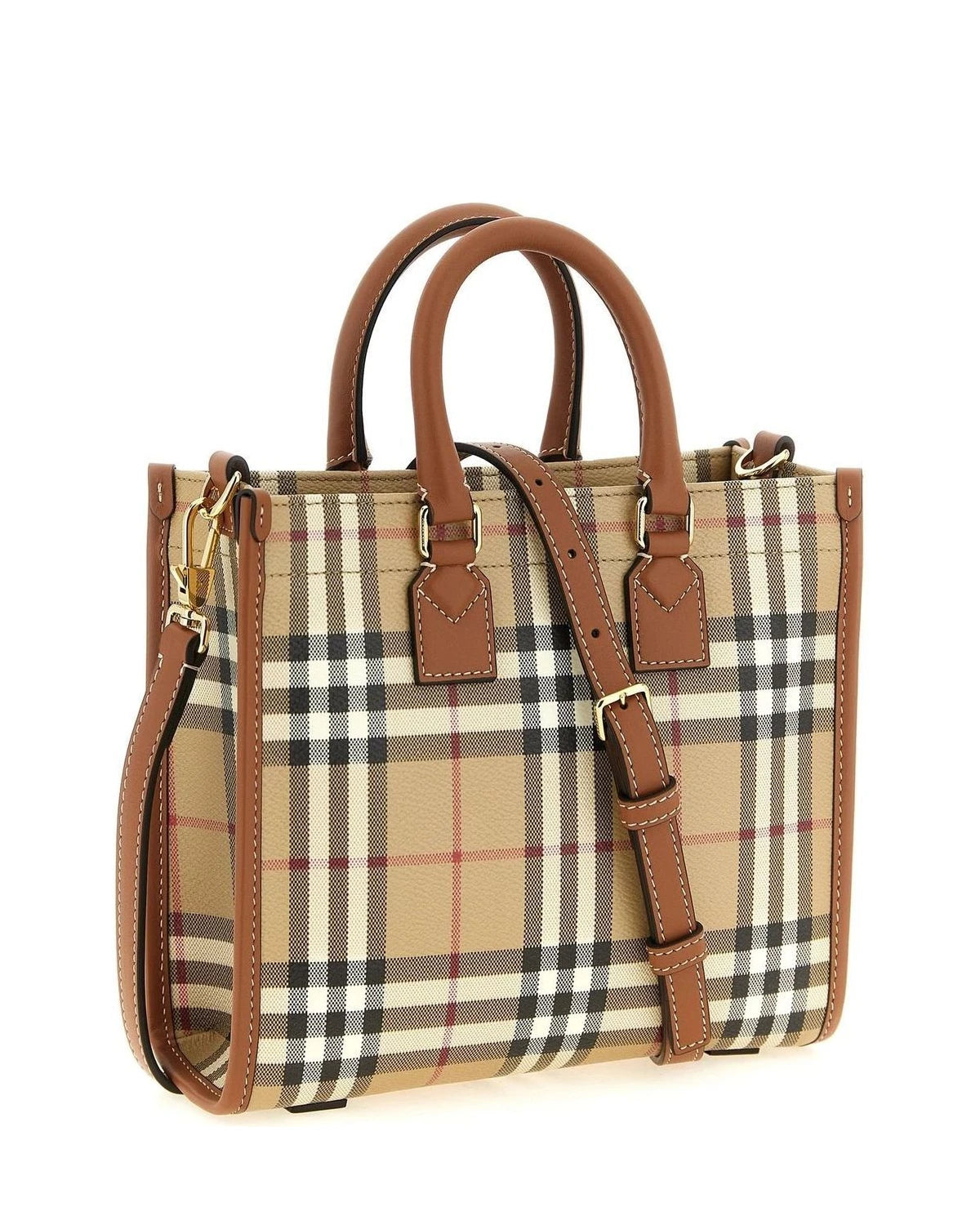 Burberry Satchel Bag in beige, Polyurethane — view 2